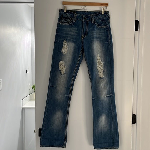 Urban Heritage Men’s Bootcut Jeans - Picture 9 of 10